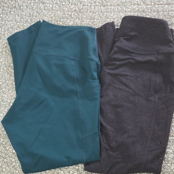 90 Degree By Reflex Teal Leggings - Picture 1 of 7